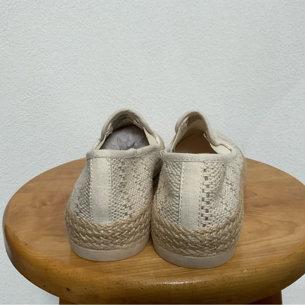NWOT Esprit Cream Nadine Woven Espadrille Slip On Loafers Size 7.5M Spring Boho